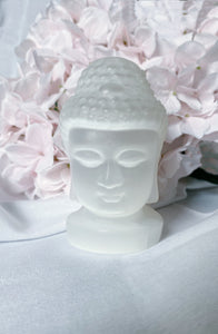 Selenite Buddha Head