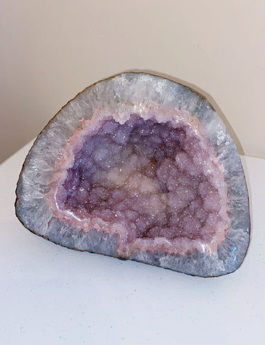 Pink Sugar Amethyst Geode