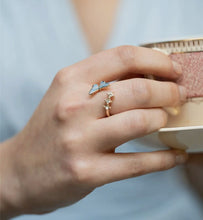 Load image into Gallery viewer, Fable England Blue Butterfly Ring Medium adjustable