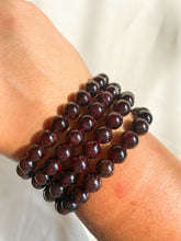 Load image into Gallery viewer, 8mm Garnet Bracelet