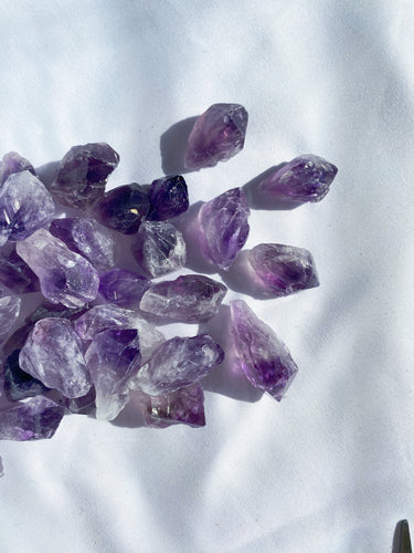 Mini Amethyst Root Point for Gridding