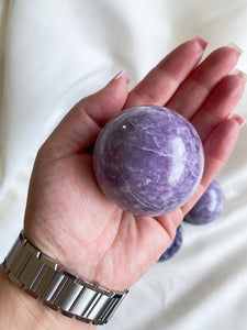 Lepidolite spheres