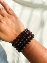 Load image into Gallery viewer, 8mm Garnet Bracelet